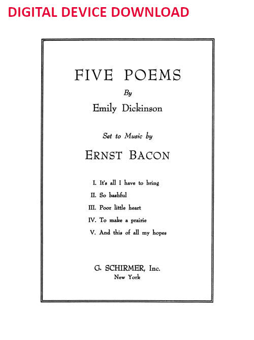 Five Poems by Emily Dickinson - Digital