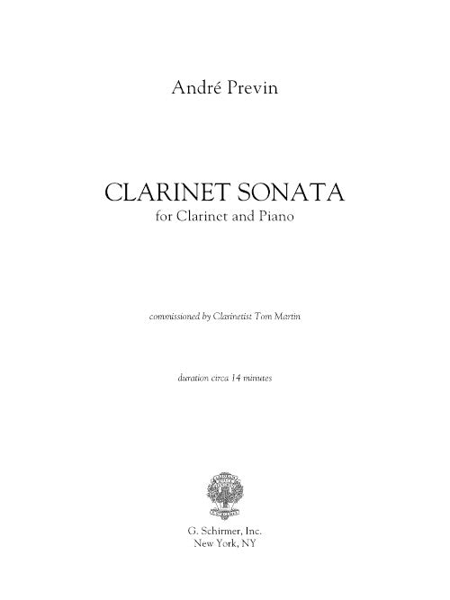 Sonata for Clarinet and Piano