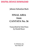 Final Aria from Cantata 36 (arr.) - Digital (Not Printable)