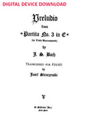 Preludio, from Partita BWV 1006 (arr.) - Digital (Not Printable)