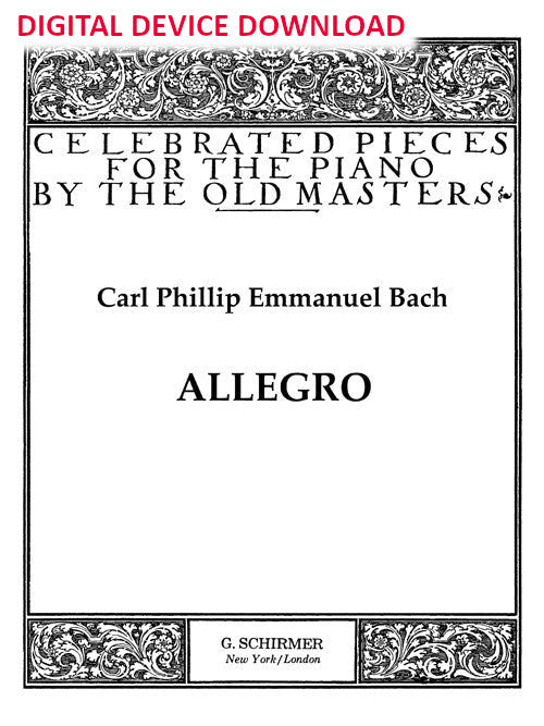 Allegro (from Keyboard Sonata in F minor, Wq. 63/6, H. 75) - Digital (Not Printable)