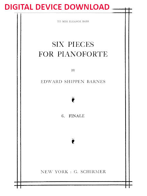Finale, from Six pieces for piano - Digital (Not Printable)