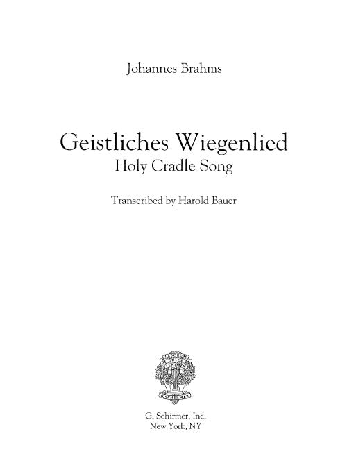 Geistliches Wiegenlied (arr.)