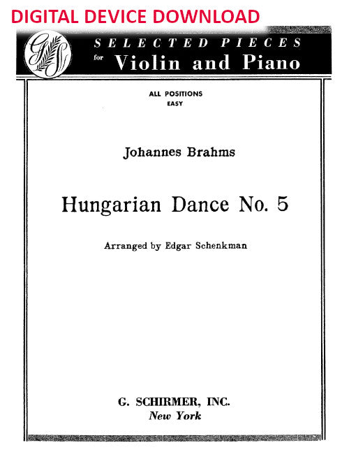 Hungarian Dance No. 5 - Digital (Not Printable)