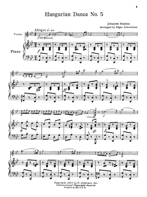 Hungarian Dance No. 5 - Digital (Not Printable)
