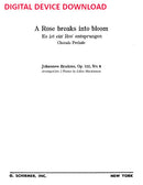 Es ist ein' Ros' entsprungen (arr.) - Digital (Not Printable)