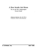 Es ist ein' Ros' entsprungen (arr.)