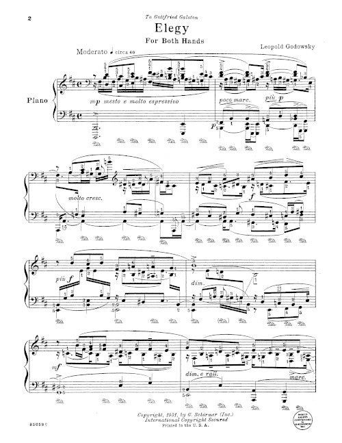 Elegy (for both hands) - Digital (Not Printable)