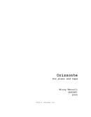 Orizzonte (for piano) - Digital (Not Printable)