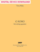 G Song (for string quartet) - Digital (Not Printable)