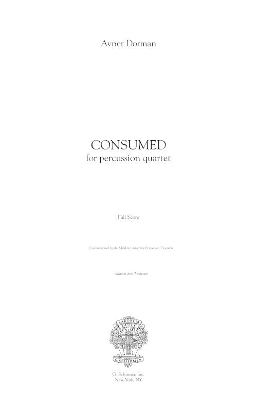 Consumed, for percussion quartet