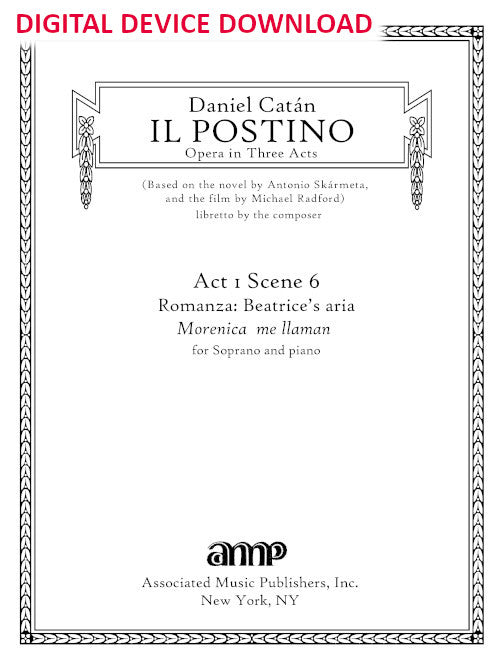 Morenica me llaman (Romanza: Beatrice's aria, from "Il Postino") - Digital