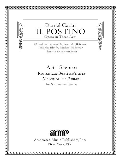 Morenica me llaman (Romanza: Beatrice's aria, from "Il Postino")