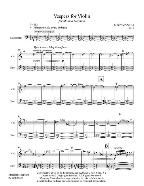 Vespers for Violin - Digital (Not Printable)