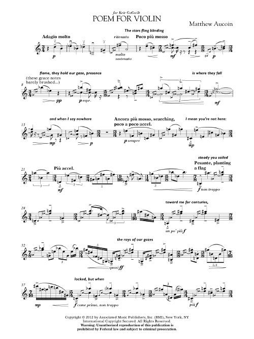 Poem for Violin - Digital (Not Printable)