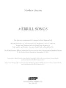 Merrill Songs for tenor and piano
