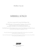 Merrill Songs for tenor and piano - Digital (Not Printable)