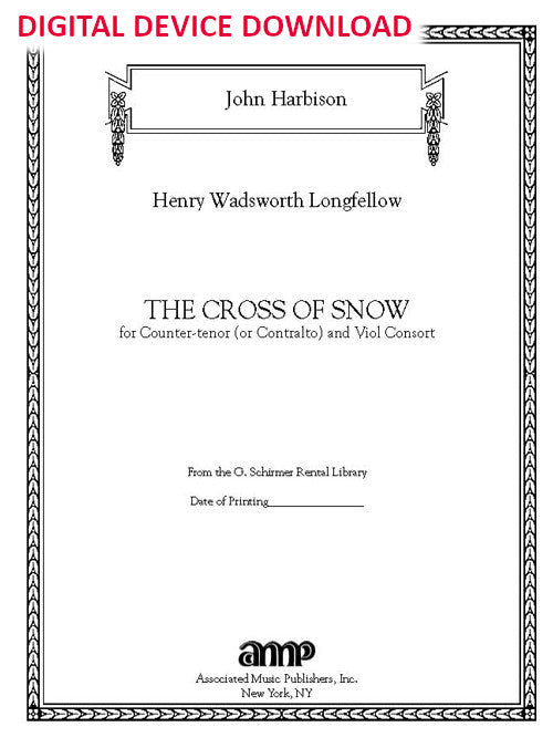 The Cross of Snow (for voice and violas da gamba) - Digital (Not Printable)