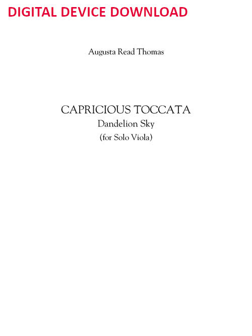 Capricious Toccata - Dandelion Sky (viola version) - Digital