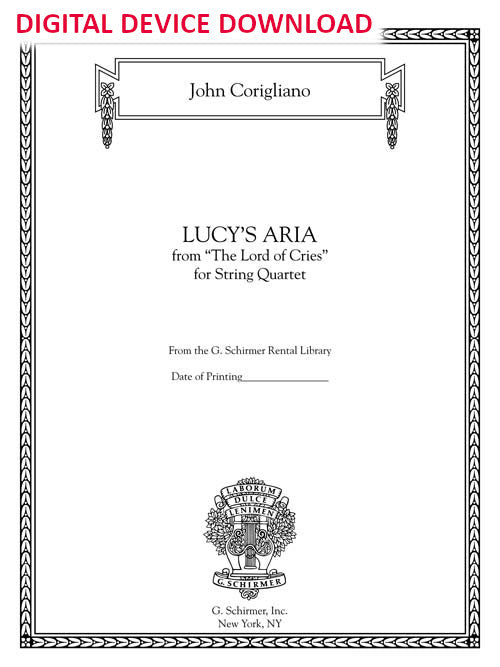 Lucy's Aria, from 'The Lord of Cries' - Digital (Not Printable)
