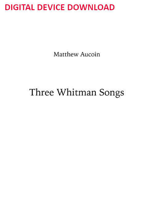 Three Whitman Songs - Digital