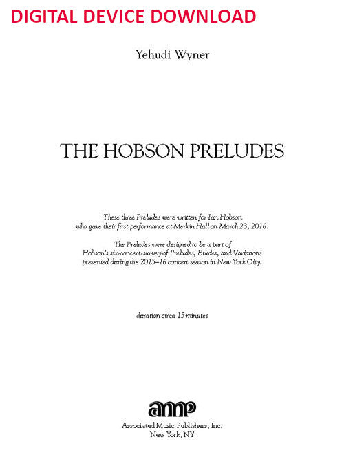 The Hobson Preludes - Digital
