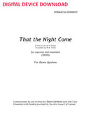 That the Night Come (soprano and piano) - Digital (Not Printable)