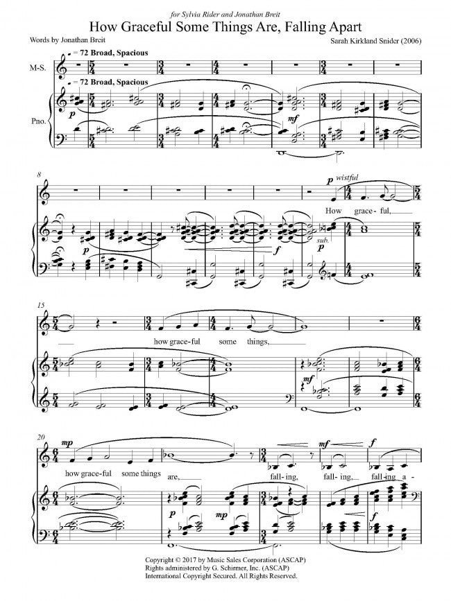 How Graceful Some Things Are, Falling Apart (mezzo version) - Digital