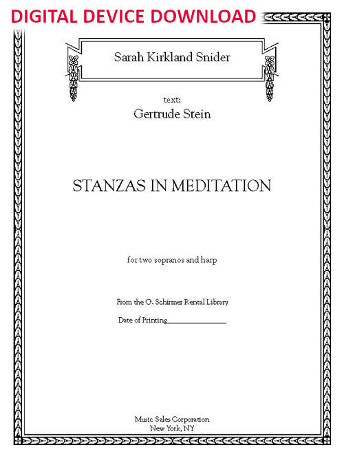 Stanzas in Meditation - Digital