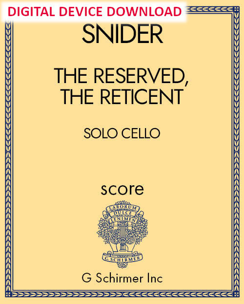 The Reserved, the Reticent - Digital (Not Printable)