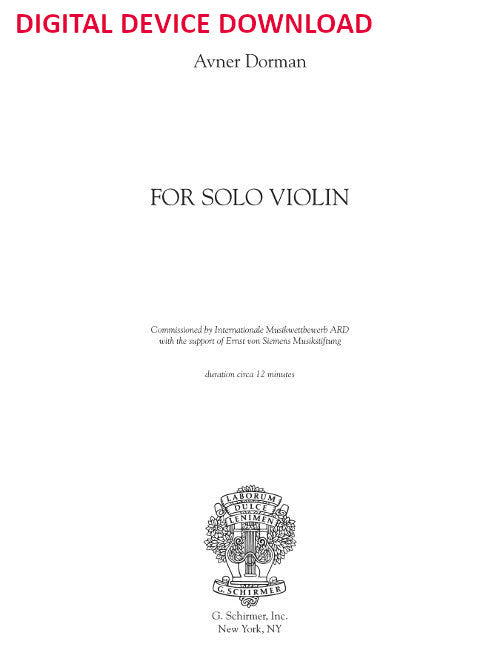 for Solo Violin - Digital (Not Printable)