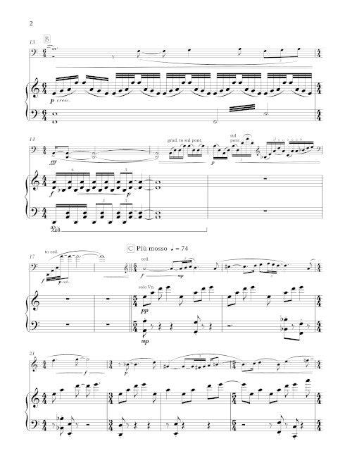 Dark with Excessive Bright - reduction for contrabass and piano - Digital (Not Printable)
