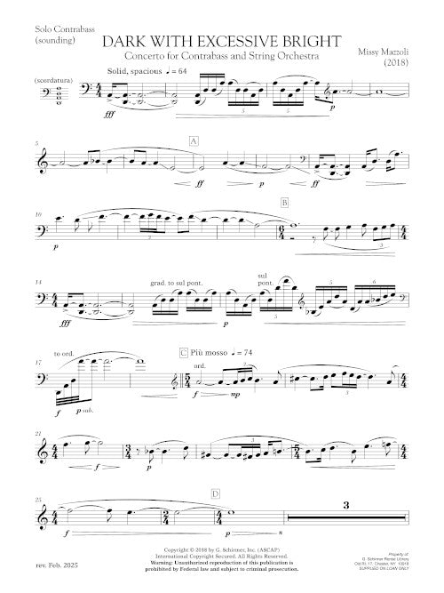 Dark with Excessive Bright - solo part (bass)