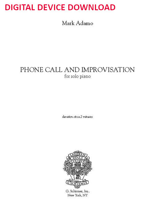 Phone Call and Improvisation - Digital (Not Printable)