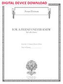 For a Friend I Never Knew (An Anniversary for Lenny) - Digital (Not Printable)