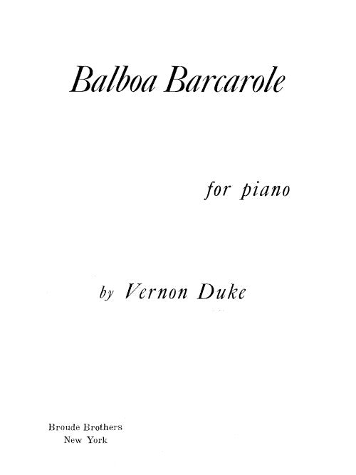 Balboa Barcarolle