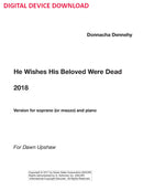 He Wishes His Beloved Were Dead (from That The Night Come) - Digital (Not Printable)