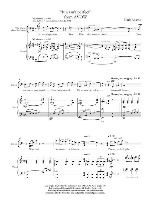 It Wasn't Perfect (from Avow) - Digital (Not Printable)