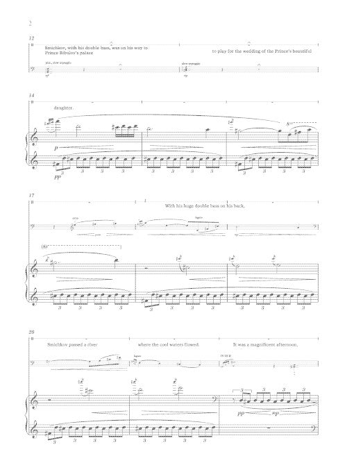 Romance with a Double Bass for narrator, bass, piano