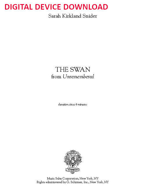 The Swan from 'Unremembered' - Digital