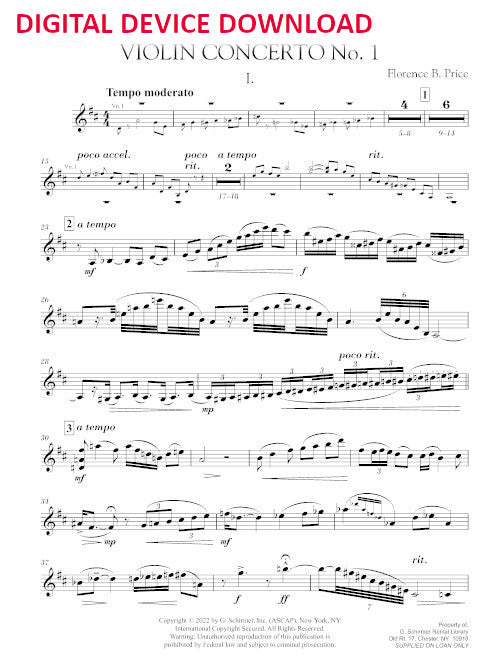 Violin Concerto No. 1 (solo part) - Digital