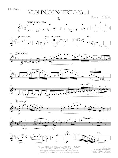 Violin Concerto No. 1 (piano reduction)