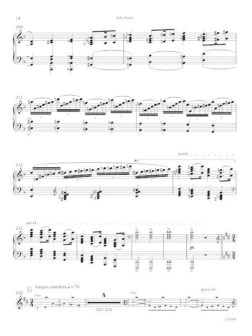 Piano Concerto in One Movement - solo part (piano) - Digital