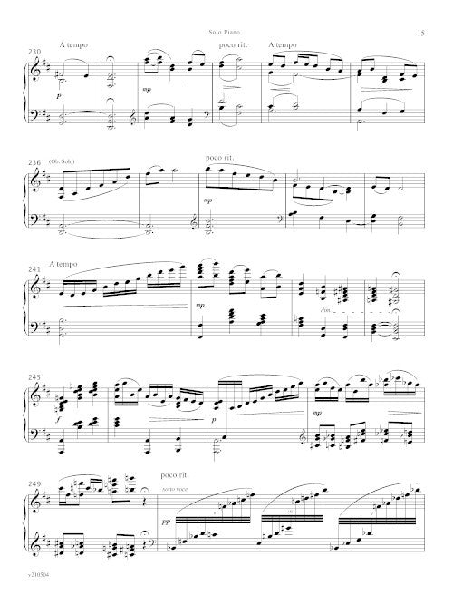 Piano Concerto in One Movement - solo part (piano) - Digital (Not Printable)