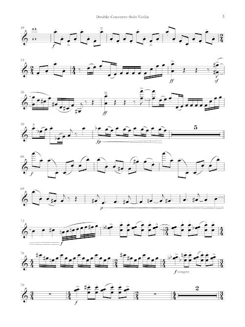 Double Concerto - reduction for violin, cello, piano