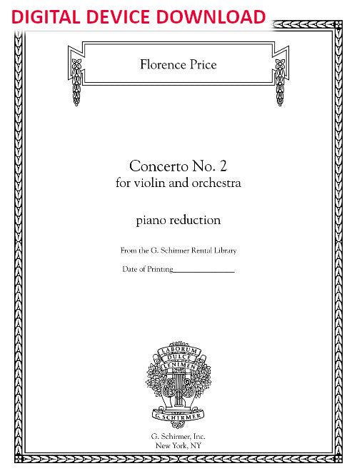 Violin Concerto No. 2 (piano reduction) - Digital (Not Printable)