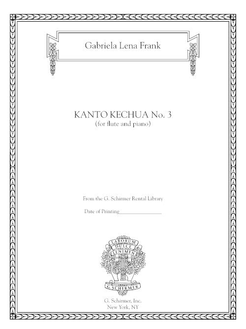 Kanto Kechua No. 3 (for flute and piano)