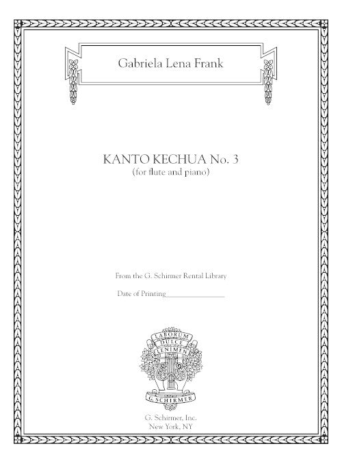 Kanto Kechua No. 3 (for flute and piano)