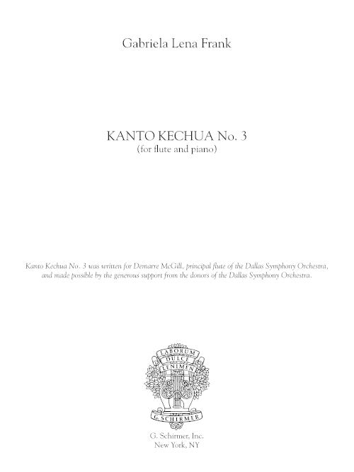 Kanto Kechua No. 3 (for flute and piano)