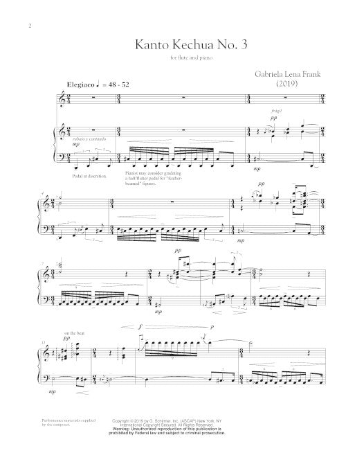 Kanto Kechua No. 3 (for flute and piano)